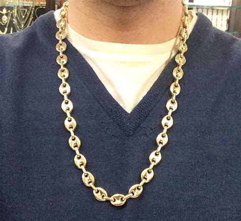 puffed gucci chain